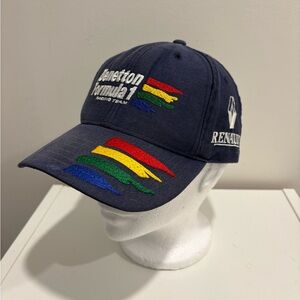 Vintage Benetton Formula 1 Racing Team Navy Baseball Cap